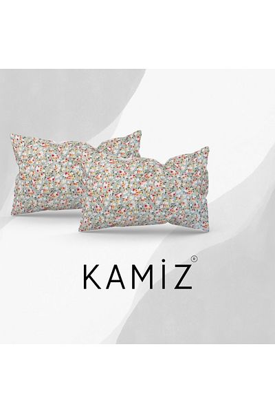 KAMİZ 2 τεμάχια 100% βαμβακερή μαξιλαροθήκη με μοτίβο λουλουδιών