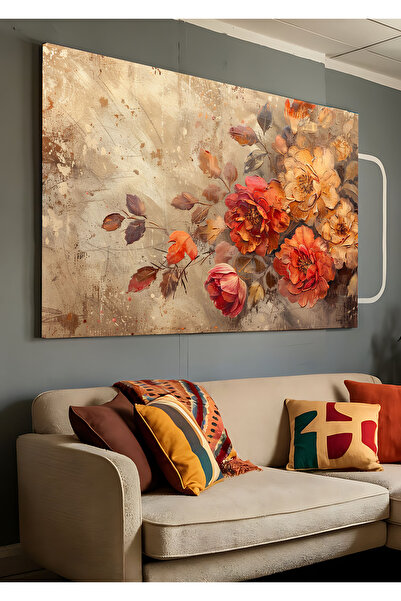 AR AJANS KANVAS TABLO Pictură decorativă pe pânză cu flori de toamnă