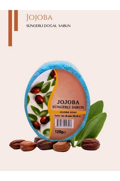 Karşı Köyden Natural Sponge Soap with Jojoba Extract, Natural Sponge Soap