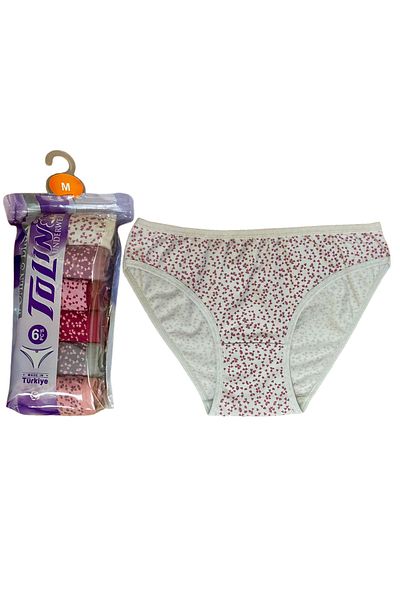 TOLIN Σετ 6 Γυναικεία Πετσέτα Δικτυωτό Σλιπ Cotton Lycra - Εκτυπωμένα 2246172