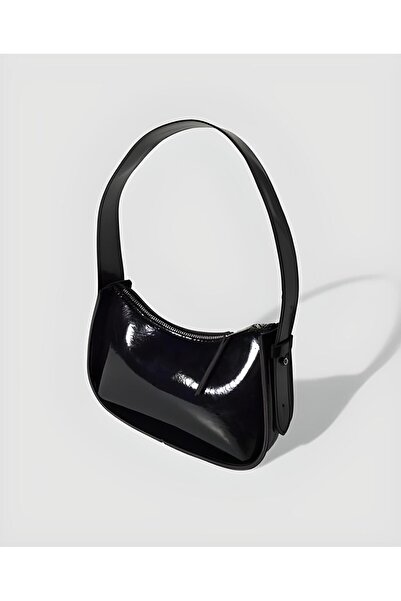 bag&more Siyah Rugan Baget El Çantası ve Omuz Çantası