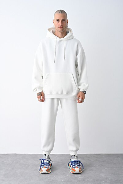 CMZ COLLECTİON SET DE TRENING ALB CU 3 ȘERPI PENTRU BĂRBAȚI, TIP JOGGER, MĂRI...