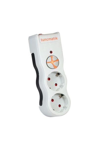 Tunçmatik Energy Protection Socket Powersurge 2-Piece White