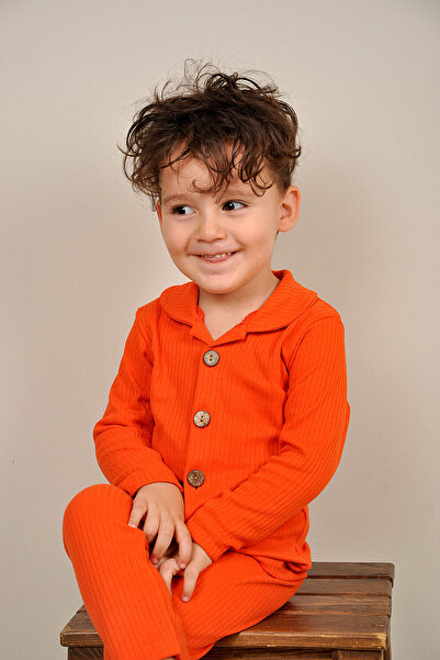 Peki 5-Piece Children's Striped Cotton Pajamas Set - Nightgown and Dressing Gown Gift 14829