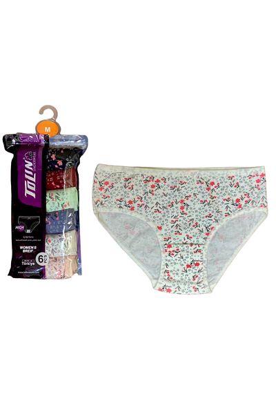 TOLIN Set of 6 Cotton and Lycra Printed Women's Towels and Mid-Waist Panties - 2276163
