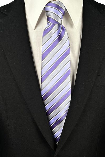 1001 Kravat Lilac Striped 8 cm Wide Tie