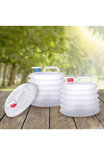 luxurianthome 2 Adet 10 Lt Katlanabilir Akordiyon Su Bidonu 20 Litre Çok Amaç...