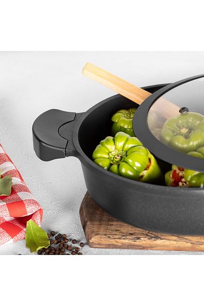 Aryıldız Montana 7 Piece Cookware Set Black