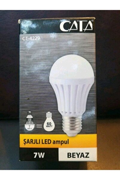 Cata 7w Şarjlı Led Ampul (CT-4229) (AYNI GÜN KARGO)