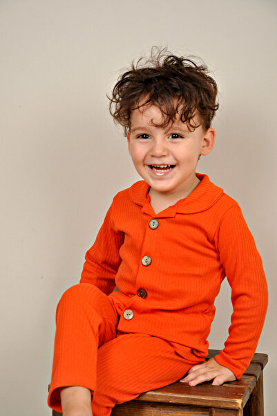 Peki 5-Piece Children's Striped Cotton Pajamas Set - Nightgown and Dressing Gown Gift 14829