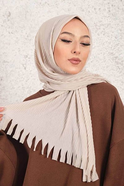 İmajButik شال جاهز عملي ومطوي باللون الأزرق من Stone Fashion