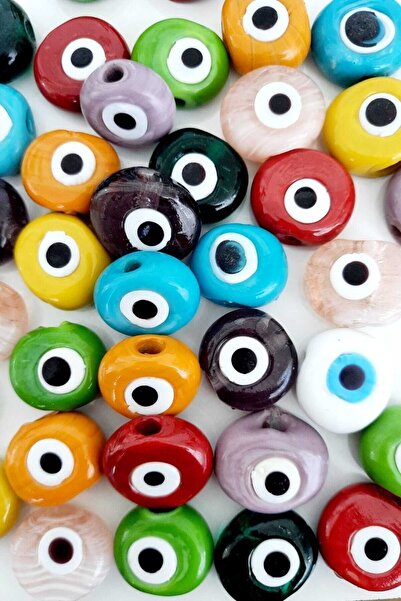 ella'nın çarşısı 5 bucăți de mărgele de sticlă Danagöz în culori asortate, di...