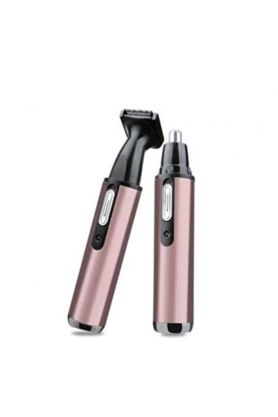 AKCMARKET Şarjlı Tıraş Makinesi Burun Ve Kulak Kılı Temizleme Ense Favori Düz...