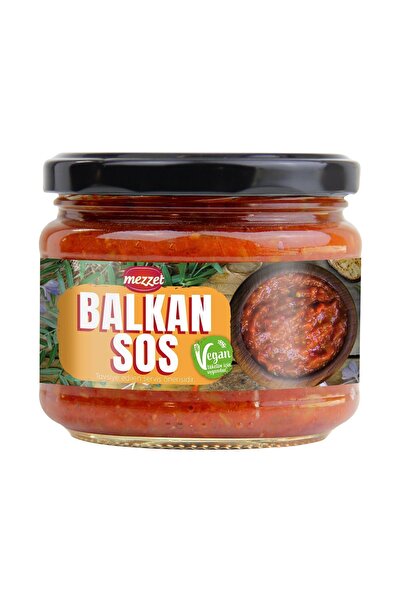 Mezzet Acısız Balkan Sosu 300 g - %80 Köz Biber & Patlıcan Vegan Sos