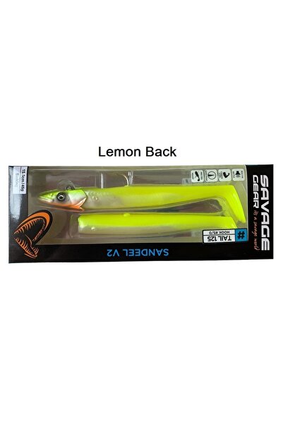 Savage Gear Sandeel V2 15.5cm 46gr 2+1 Silikon Suni Yem Lemon Back