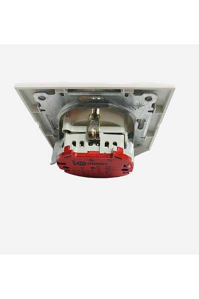 MAKEL Karea Shock Current Protected Single White Grounded Socket Recessed / 16a Thermal Fuse