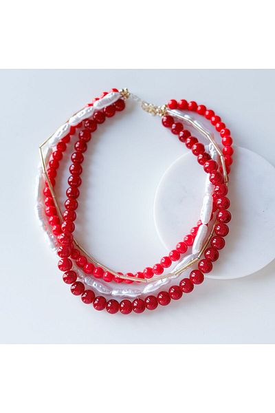 CHARMLUCKY Bead Detailed Multiple Necklace