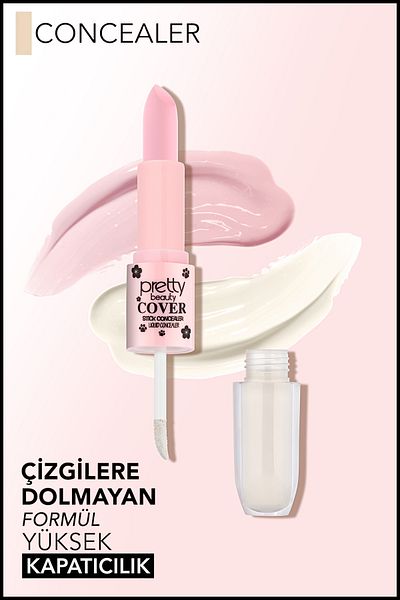Pretty Beauty With Liquid Brush - 2in1 Stick under Eye Concealer and Concealer