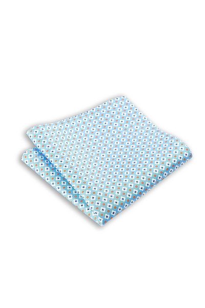 1001 Kravat Blue Colored 33x33 Cm Silk Pocket Handkerchief