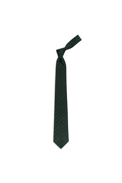 1001 Kravat Green Striped 8 cm Wide Silk Tie