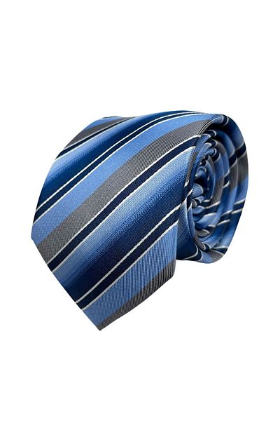 1001 Kravat Dark Blue Striped 8 cm Wide Tie