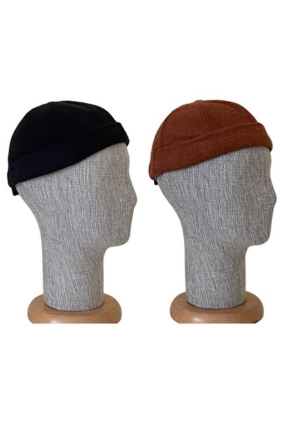 Rupen Kraft 2 Lİ Kombin Kışlık Kaşe Cap Ayarlanabilir Docker Şapka Kışlık Tak...