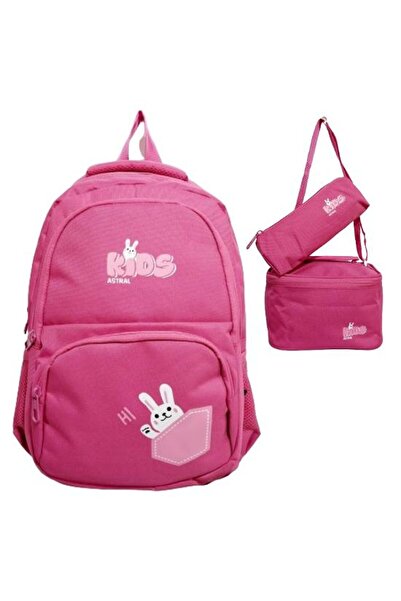 Yıldız Çanta Astral Rabbit 3 Piece Set Backpack Light Pink