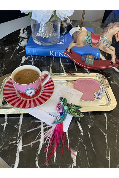 SELETTI 1 Șervețel de prezentare cu păsări, șervețel pentru cafea și cocktail