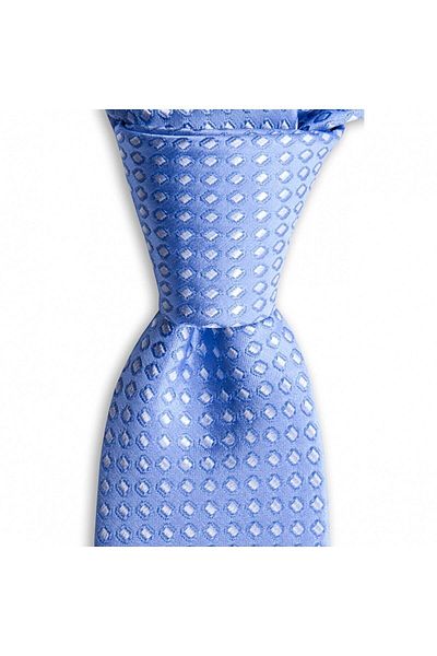 1001 Kravat Light Blue Patterned 7.5 cm Wide Silk Tie