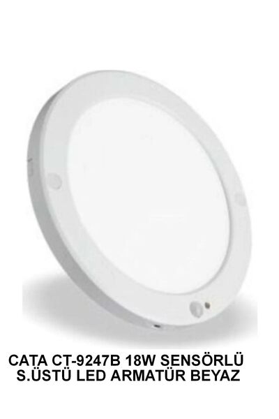 Cata Ct 9247 Sensörlü Sıva Üstü Led Armatür (gece Gündüz Ayarlı) Beyaz Işık
