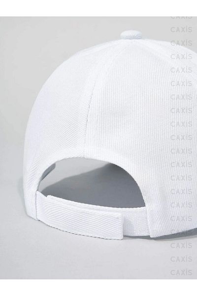 Andone White Sports Hat Unisex Adjustable with Back Velcro