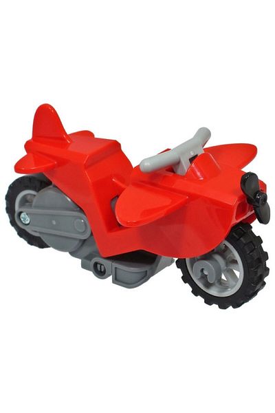 LEGO Red Flywheel Motorcycle Aircraft - Acrobatics Driving Bike