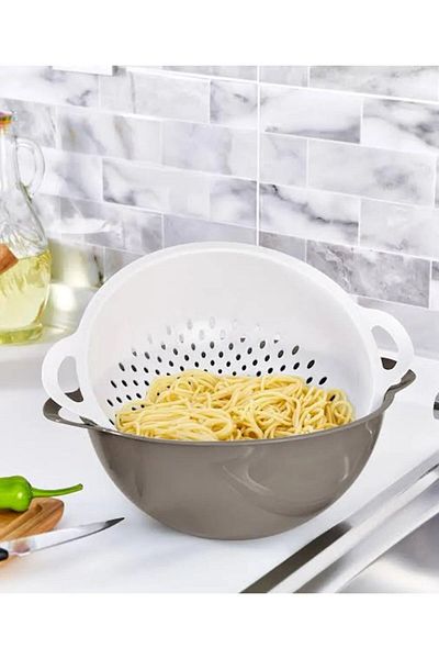 ASPARTAM Kitchen Double Layer Strainer - Pasta Strainer