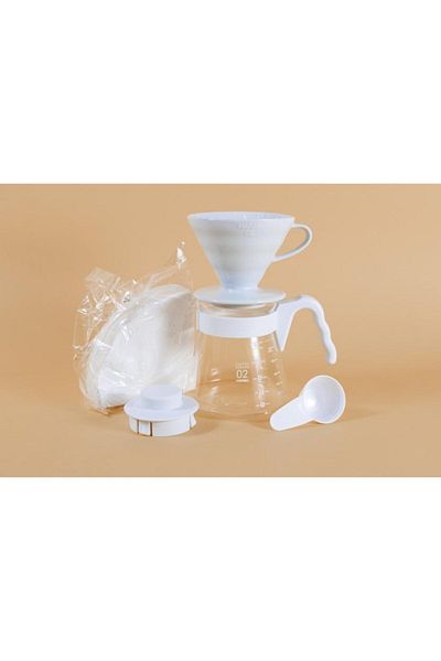 Hario V60 02 Ceramic Coffee Brewing Set White