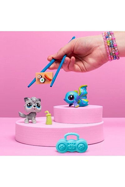 Littlest Pet Shop LPS Minişler Littlest Pet Shop Köpek ve Tropikal Balık 2'li Figür Seti