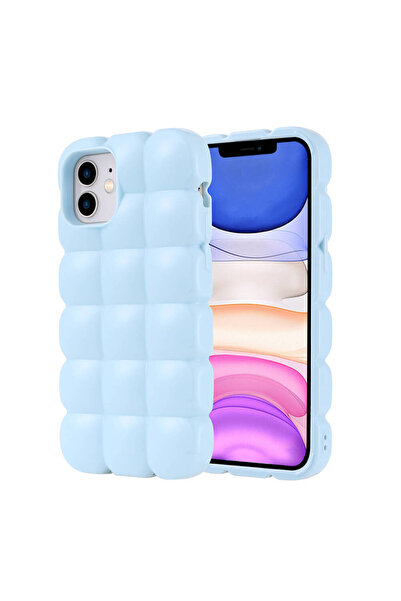 Rivor Apple iPhone 11 İçin Kılıf Kamera Çıkıntılı Parlak Küp Dilimli Esnek Si...