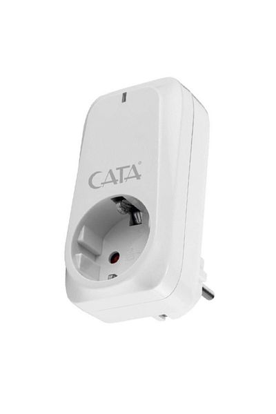 Cata 4000 W Current Protected Child Protected Grounded Socket - 918 Joule - White - CT-9186