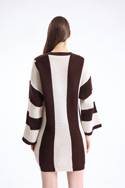 Jose Clothing Дамска рокля-пуловер с големи размери и цветни блокове