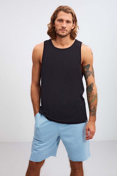 GRIMELANGE Ottawa Men's Relaxed Fit Blue Shorts