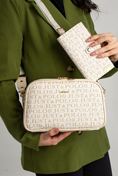 Just Polo مجموعة محفظة بحزام طويل قابل للتعديل مكونة من 5 أقسام - حقيبة كروس ...