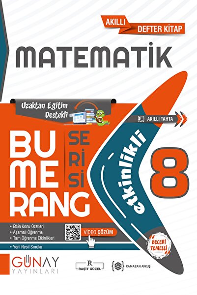 Günay Yayınları Güncel 8. Sınıf Matematik Bumerang Etkinli Konu Anlatımlı Sor...