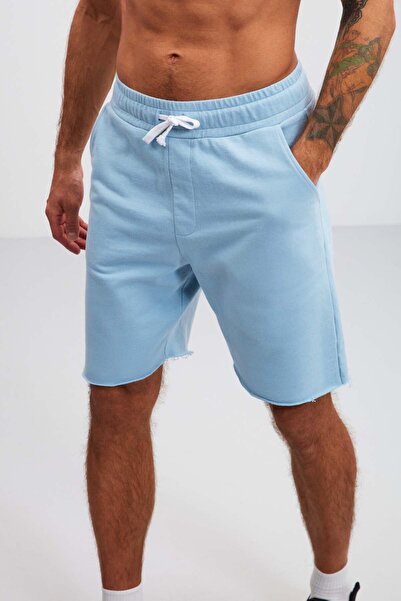 GRIMELANGE Ottawa Men's Relaxed Fit Blue Shorts