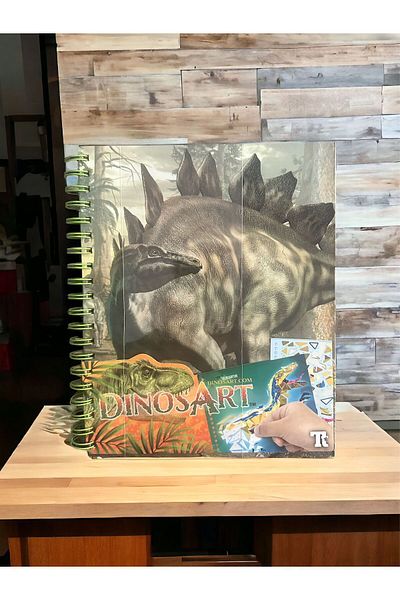 TAROS KIRTASİYE Caiet de autocolante cu activități de lipire a dinozaurilor