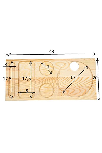 DDATELİER 1 Piece Kettle Presentation Tray, Hotel Presentation Tray, Cup Tea Coaster, Kettle Presentation, Hotel Catering Tray