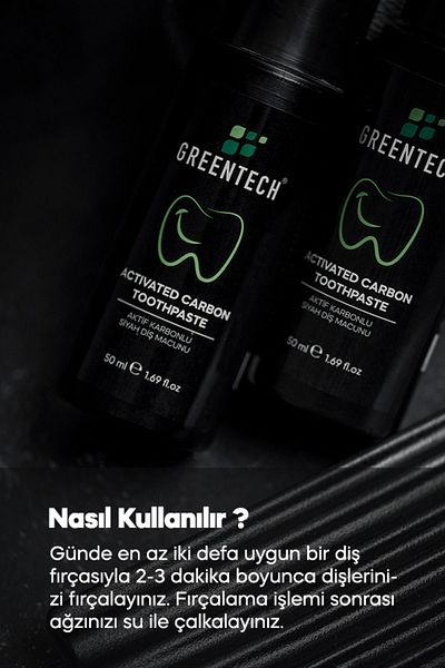 Greentech Activated Carbon Teeth Whitening Paste 50 ml