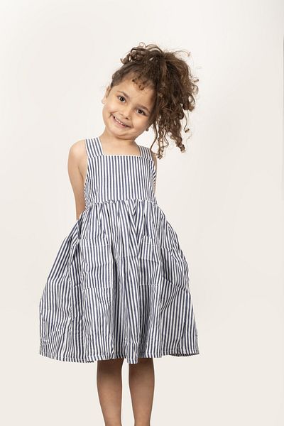 Alingo Linen Girl's Dress - Front Pocket