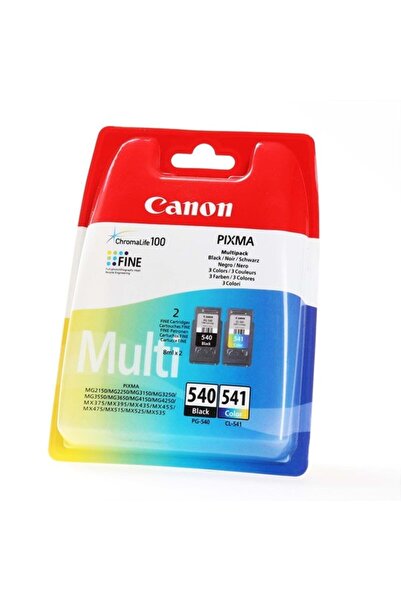 Canon 540 Siyah / 541 Renkli Kartuş (2'li Paket) Pg-540 + Cl-541