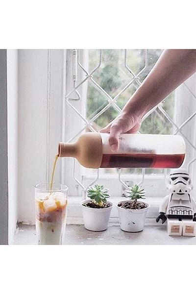 Hario Filter-in (cold Brew) Coffee Bottle - Cold Coffee Brewing Bottle with Filter (mocca)