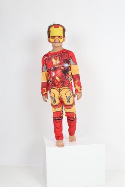 Neatkids Iron Man Demir Adam Parti Doğum Günü Özel Gün Maskeli Kostüm