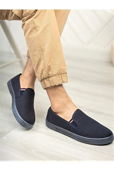 Çağrı Keten Bez Ayakkabı Lacivert Espardil Tarzı Bez Spor Ayakkabı Mz100